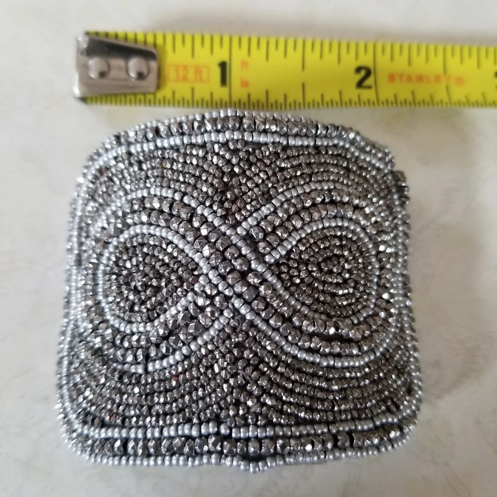 Vintage Antique Art Deco 1920s Made In France Beaded Shoe Clip Buckle Set - Picture 13 of 15